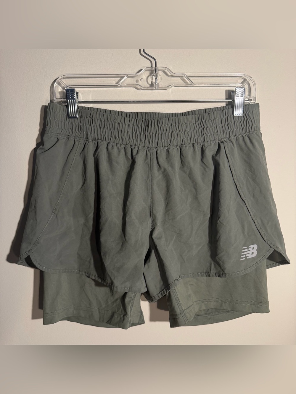 New Balance Olive Athletic 2-in-1 Training Shorts